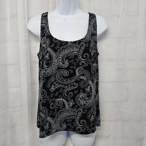 Alex Evenings Tank Y2K Goth Whimsigoth Fairy Glitter Paisley XL
